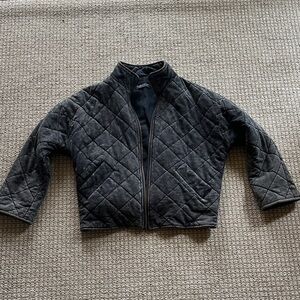 Charcoal Quilted Puffer Jacket